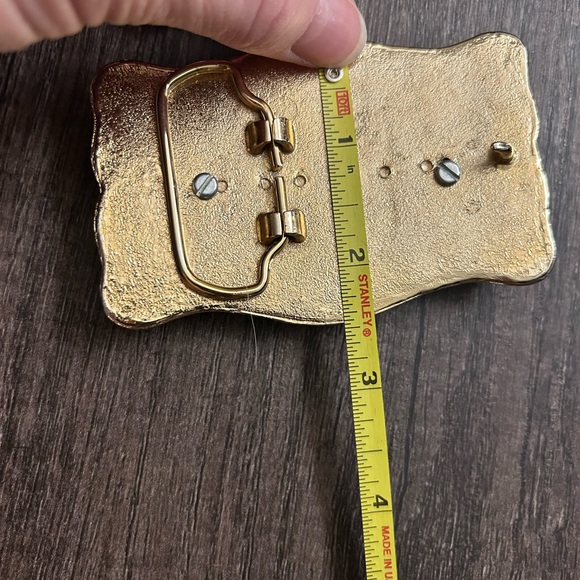 Gold USA E Pluribus Eagle One Dollar men’s belt buckle. - Picture 6 of 7